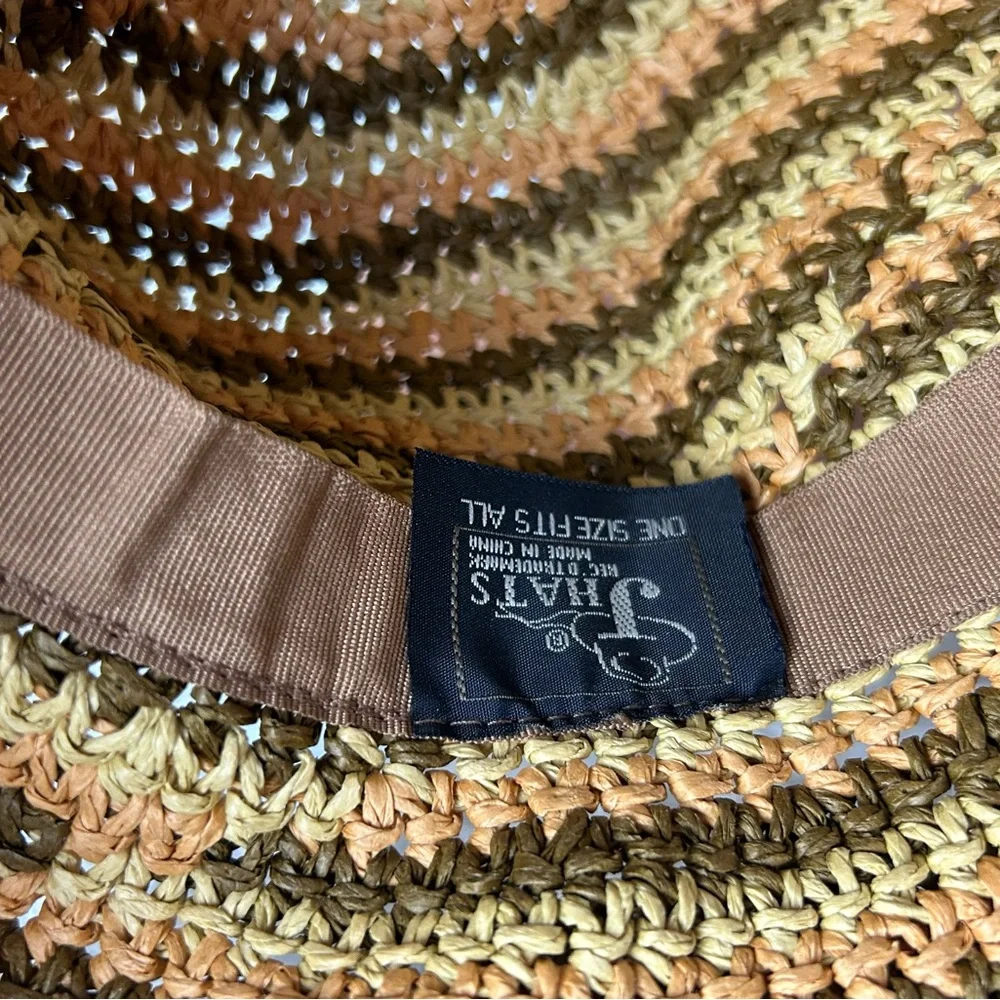 Jhats Beach Sun Floppy Straw Hat Neutral‎ Colors OSFA